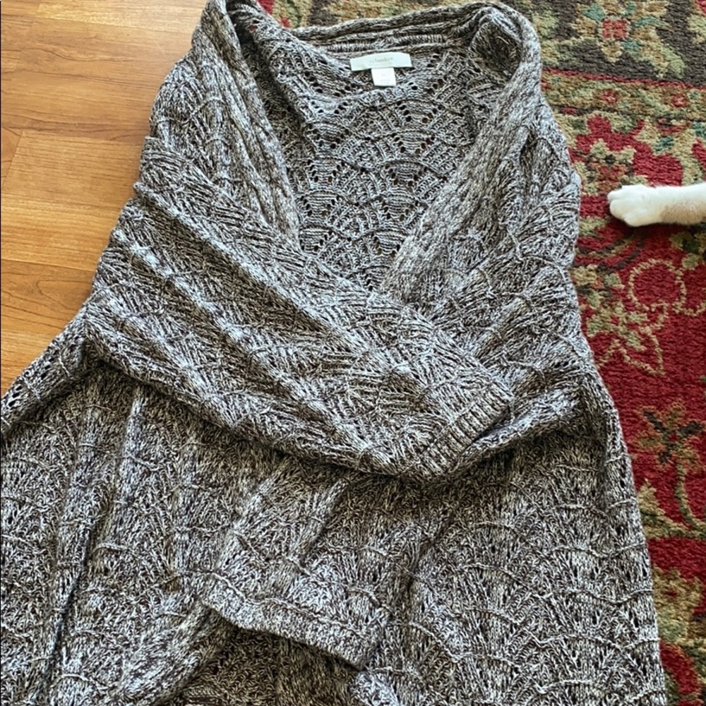 Black and white half sleeve cardigan